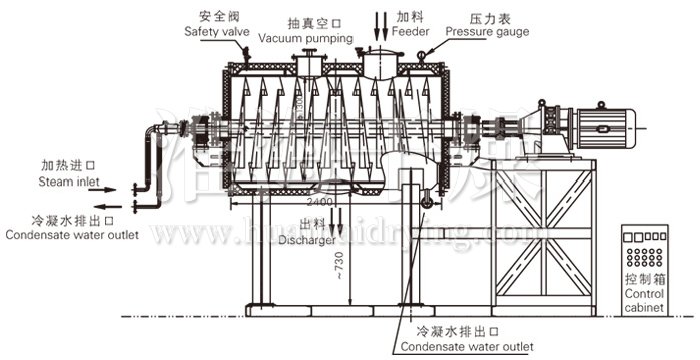 真空耙式干燥机结构示意图